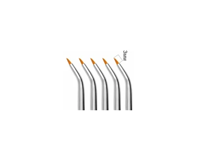 Set Dental 10 - Сменные насадки круглые из синтетики со сгибом для ручки S