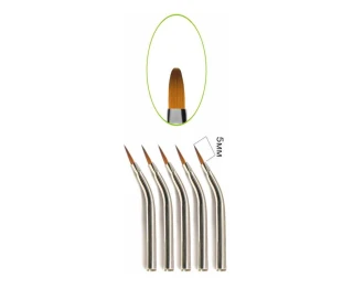 Set Dental 9 - Сменные насадки из овальной синтетики со сгибом для ручки S