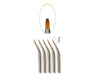 Set Dental 9 - Сменные насадки из овальной синтетики со сгибом для ручки S